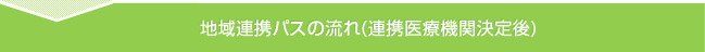 地域連携パスの流れ(連携医療機関決定後)