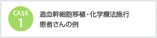 ケース1　造血幹細胞移植・化学療法施行患者さんの例